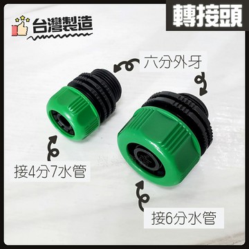 台灣製造 4分7轉六分接頭／6分轉六分接頭