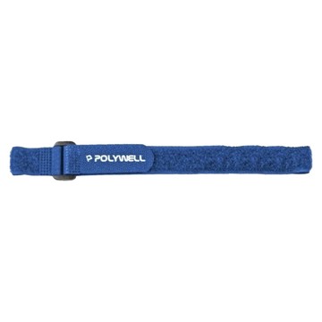 POLYWELL 寶利威爾 扣環式魔鬼氈束帶 藍色 40 x 2cm PW15-T65-1129  1個