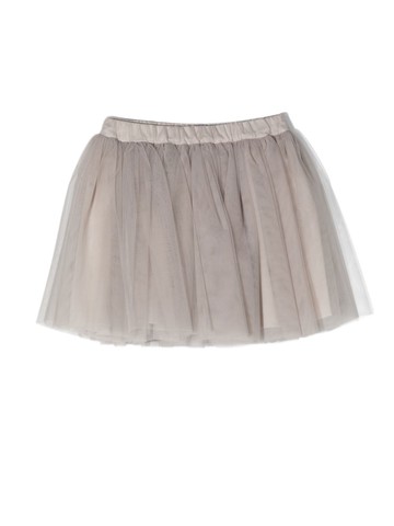 Douuod Kids - tulle layered mini skirt - kids - Polyamide/Cotton - 8 yrs - Grey
