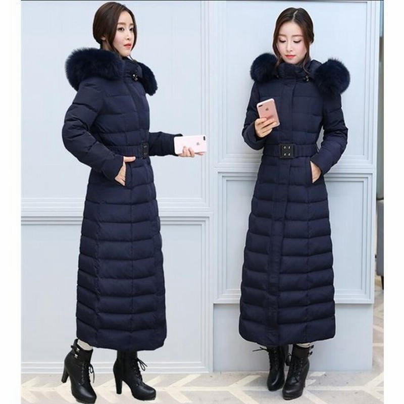 Real ダウンジャケット レディース 超ロング ファー付き ダウンコート フード リアルファー アウター ロングコート 冬 防寒 上品 通販 Lineポイント最大get Lineショッピング