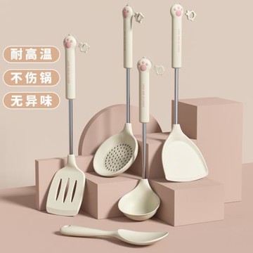 萊均柯硅膠鍋鏟套裝食品級家用耐高溫不粘鍋專用炒菜鏟子勺鏟廚具