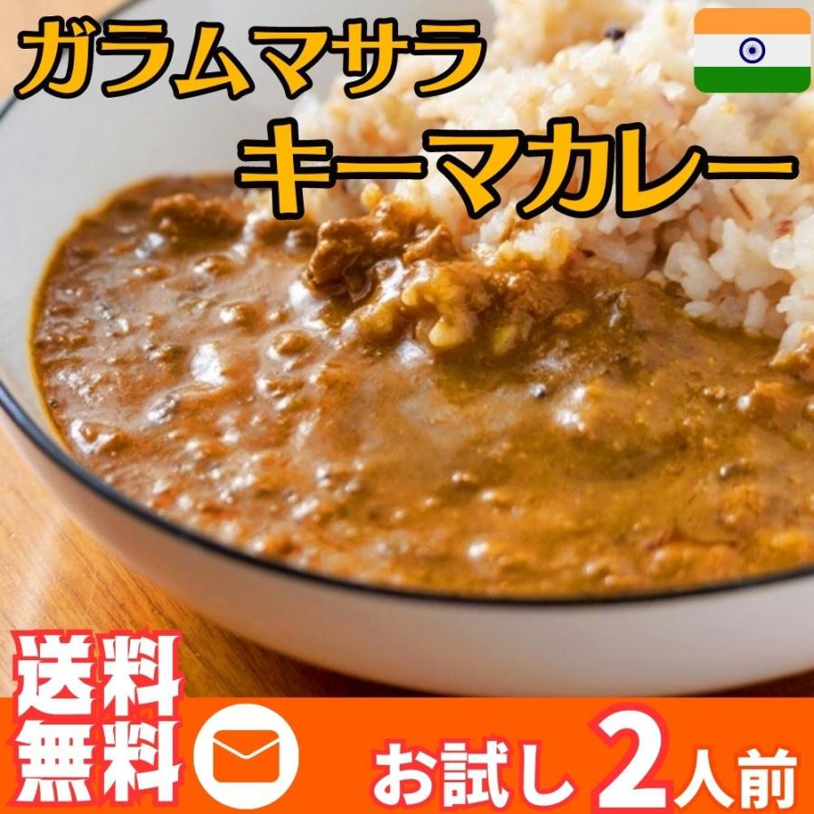 カレー レトルト　キーマカレー　会員価格550円　スパイシー　ガラムマサラ　玉ねぎ　ひき肉　2人前セット　お取り寄せ　メール便商品　お試しグルメギフト