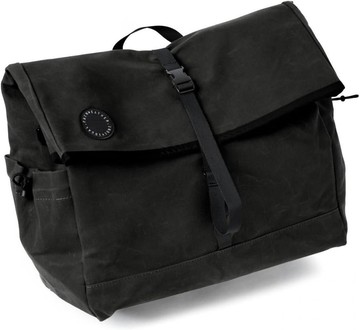 FAIRWEATHER Brompton Bag Wax Black 有框架款 石蠟帆布前掛包 20～28L 日本製