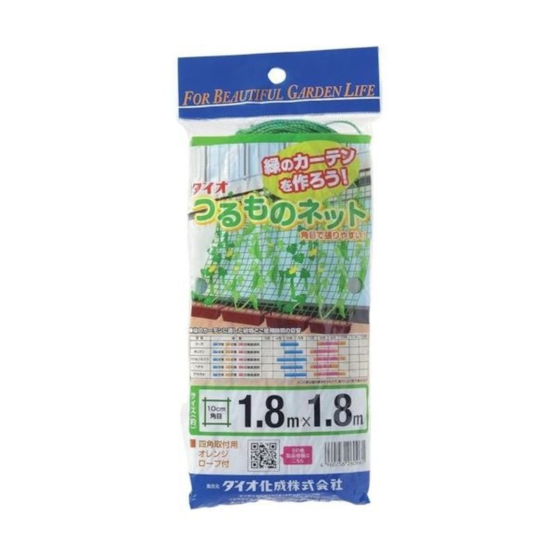 ダイオ化成 つるもの園芸ネット 緑10cm角目 幅1.8mx長さ1.8m