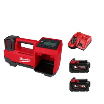 Milwaukee 18V輕巧打氣機 單5.0版含充電器 M18 BI