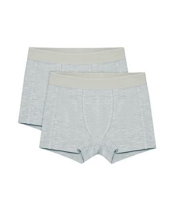 素面淺灰竹纖維男用四角內褲2件組98cm