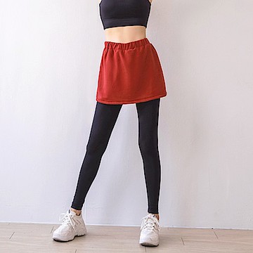 OB嚴選-2.7度Water+水感假兩件發熱褲裙