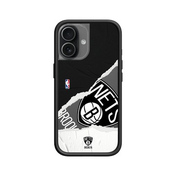 iPhone 17 Mod NX -邊框背蓋組合 (相機按鈕) 黑 - NBA - 熱血系列-布魯克林籃網 Brooklyn Nets - Sweat and Tears
