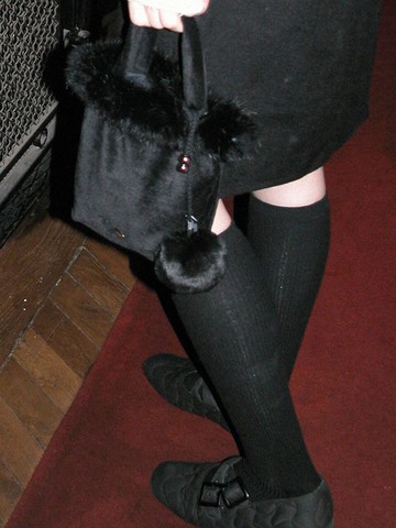 Fur Suede Tote Bag_Black