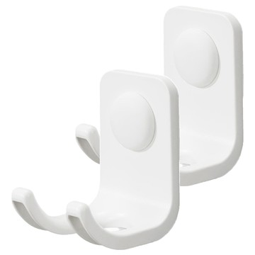 Storage Genie 收納精靈 無痕壁掛吹風機收納掛架  白色  2個