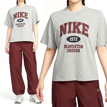 Nike SS Boxt Retro Tee GCE 女款 灰色 寬鬆 復古 運動 休閒 短袖 IH0825-063
