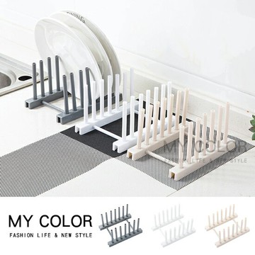 碗碟架 碗架 盤子架 鍋蓋架 廚房用品 收納架 瀝水架 置物架 多用途 組裝 DIY 廚房 流理台 可拆卸 碗碟瀝水架 ♚MY COLOR♚【H052】