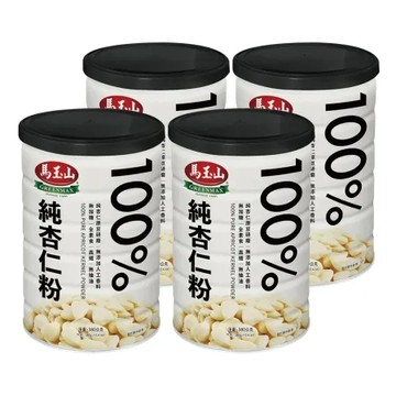 【馬玉山】100%純杏仁粉380gx4罐