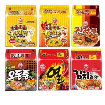 【蝦皮直營】韓國不倒翁 風味拉麵 (金螃蟹/海鮮烏龍/泡菜/辛辣/起司/辣起司)