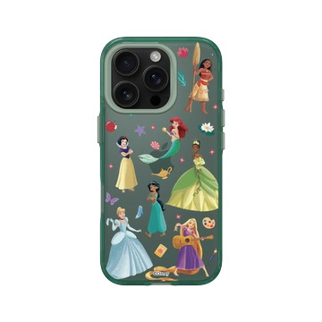 iPhone 16 Pro Clear 憂墨綠 - 迪士尼-公主系列 Disney Princess - 迪士尼公主 - 貼紙風格