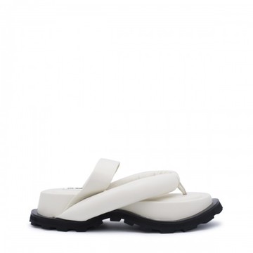 Jil Sander - White Leather Platform Sandals 40