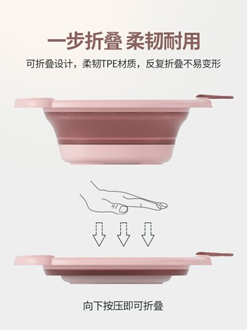 兒童可折疊臉盆3新生嬰兒洗臉洗屁屁盆便攜式寶寶專用臉盆小盆子2