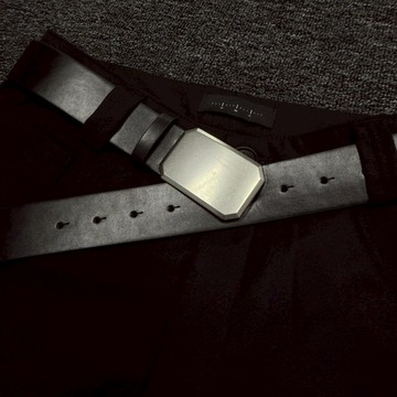 ☆LimeLight☆ 霧面 方形 歐美 素面 皮革材質 個性必備 皮帶女 Y2K 皮帶男 腰帶 皮帶 BEL-053