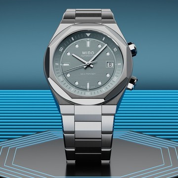MIDO美度 MULTIFORT 8 TWO CROWNS 先鋒系列 八角錶圈 幾何機械腕錶 40mm / M0475071108100