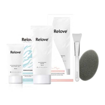 【Relove】瞬淨-Ku溜零毛髮霜200ML(附專屬清潔海綿)+舒緩高效保濕凝露40ML
