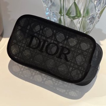 DIOR 迪奧 黛妃格紋網紗化妝包