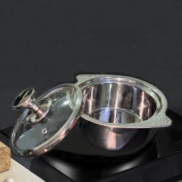 304旋風小火鍋錘紋三層鋼特厚不銹鋼單人湯鍋一人一涮涮鍋通用爐