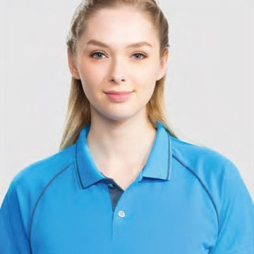 Sunrise 吸濕快乾排汗POLO衫(水藍)-女款(88117-1)