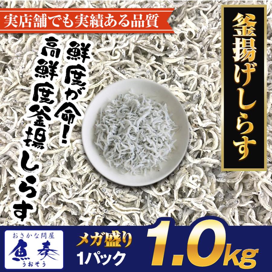 釜揚げしらす 1kg メガ盛り シラス しらす干し ちりめん じゃこ 送料無料 国産 ピザ パスタ しらす丼 魚介 海鮮