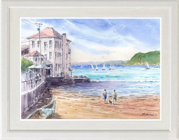 原水彩畫：Abumizurihama、湘南葉山