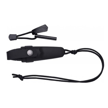 Morakniv ELDRIS NECK KNIFE KIT 不鏽鋼短直刀組 附掛繩打火石 黑