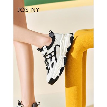 厚底黑色增高休閑顯腳老爹鞋