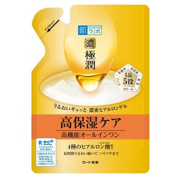 HADALABO 肌研 濃極潤 完美高保濕多效凝露 補充包 嚴選蜜洛美 含水解膠原蛋白 添加4重玻尿酸  80g  1包