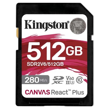 Kingston 金士頓 Canvas React Plus SDXC 記憶卡 SDR2V6  1個  512GB