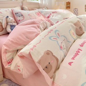 全棉純棉床包四件組 四件套 新款 床單 被套 學生 宿舍 床包 三件套 冬季床上用品