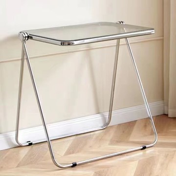 ??免運 可開發票 北歐極簡透明折疊亞克力桌椅網紅水晶折疊宿舍桌椅ins風簡約家用