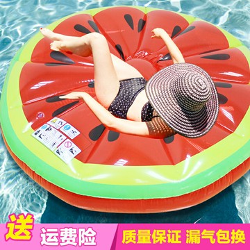漂浮床 充氣浮板 水上漂浮床 圓形西瓜浮排水上充氣漂浮床墊兒童成人游泳裝備玩具泳圈『FY00110』