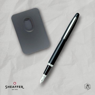 客製化刻字【SHEAFFER】VFM系列霧黑鋼筆-F尖+手機磁性卡夾禮盒 (原廠正貨)