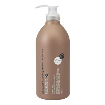 KUMANO 熊野油脂 氨基酸沙龍級修護椿花潤髮乳 含16種胺基酸和蠶絲蛋白 深層滋養髮質  1L  1瓶