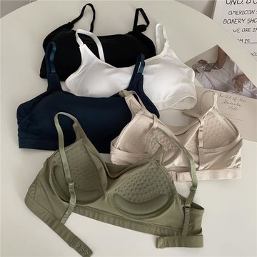 性感顯瘦小胸聚攏背心短款吊帶女生游泳館水上樂園泳衣帶固定胸墊