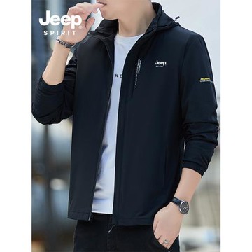 JEEP吉普外套男2025新款春秋季潮流寬松帥氣休閑夾克防風沖鋒衣服