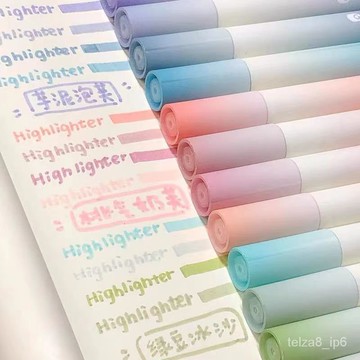 台灣出貨 熒光筆 莫蘭迪標記筆 馬卡龍雙頭記號筆 多色瑩光彩色筆 彩筆 劃重點 記號筆 彩色筆 畫線筆 亮亮筆 重點筆