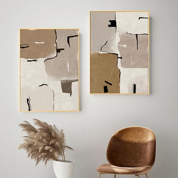 懷土之情　色彩系列　裝飾掛畫　台灣製造 - A款－金框-40*60cm