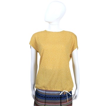 FABIANA FILIPPI 黃色點點抽繩設計短袖上衣