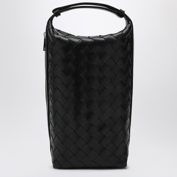 Vertical Intrecciato Wallace black pouch