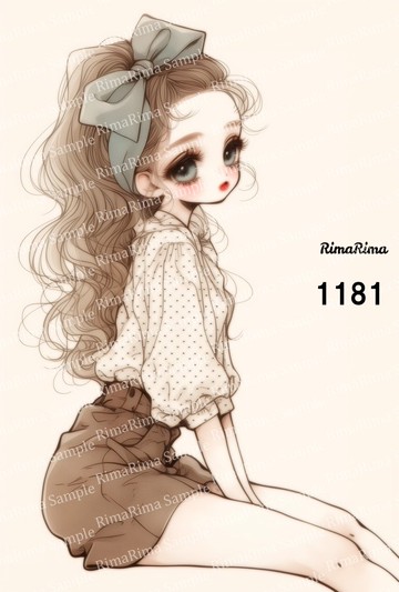 1181 原創貼紙 原創人物貼紙 貼紙 標籤 りまりま RimaRima