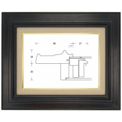 額縁 油彩額縁 油絵額縁 木製フレーム 屋島 根来 サイズM3号 | LINE