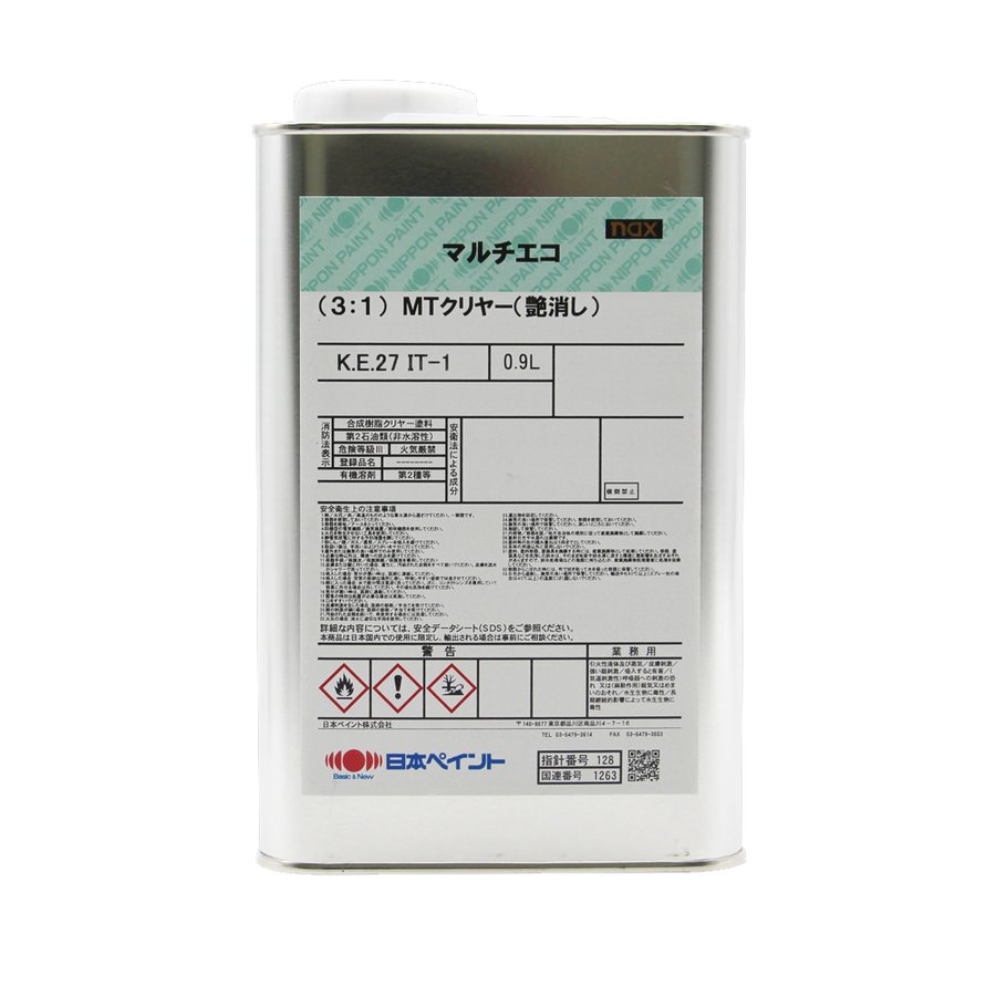 日本ペイント 3025053 NAXマルチエコ 3:1 MTクリヤー 艶消し 0.9L×1缶 取寄 翌日発送 LINEショッピング