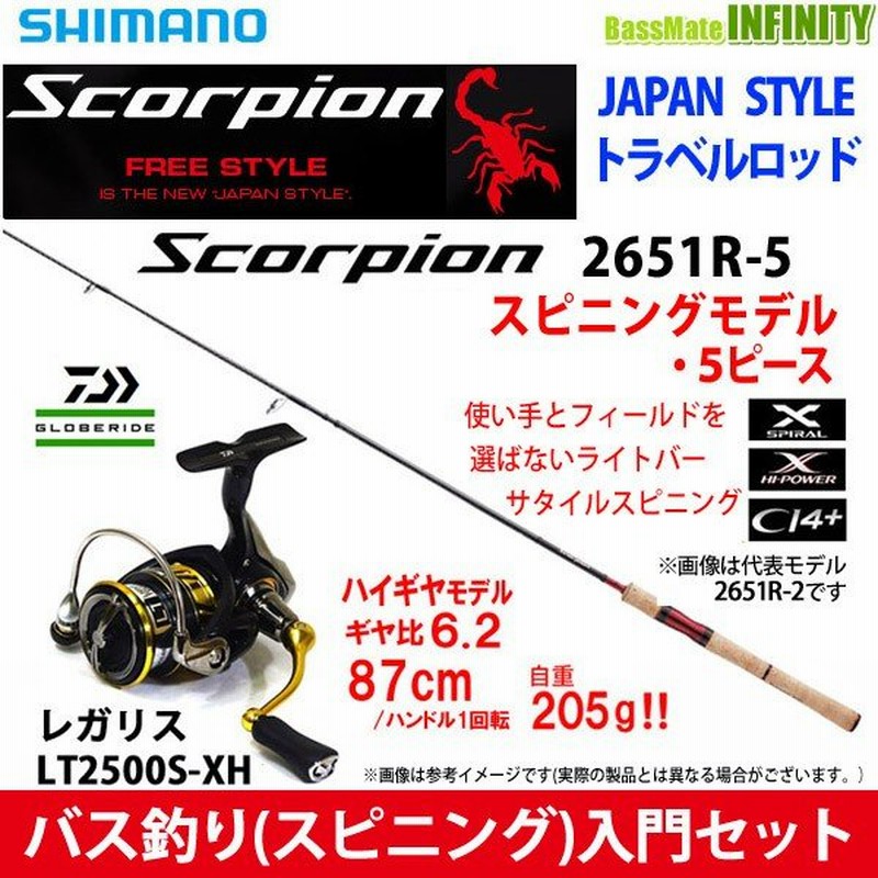 バス釣り スピニング 入門セット シマノ スコーピオン 2651r 5 スピニングモデル 5ピース ダイワ 18 レガリス Lt2500s Xh 通販 Lineポイント最大0 5 Get Lineショッピング