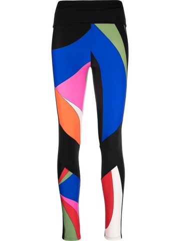 PUCCI - Goccia-print leggings - women - Viscose/Polyamide/Spandex/Elastane - L - Black
