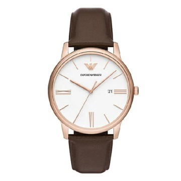EMPORIO ARMANI 亞曼尼 Minimalist系列 AR11572 極簡約日期真皮腕錶 42MM｜樂天領券現折★全館特惠中★指定刷卡回饋10%